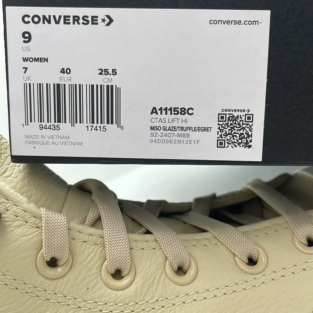 Converse Women's High-Top Platform Sneakers CTAS LIFT HI MISO GLAZE/TRUFFLE